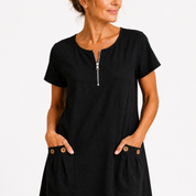 Esme Cotton Linen Dress | Women's Cotton Linen Dress | Breathable Casual Summer Dress UK