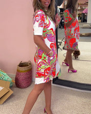Aria Printed Shift Dress | Women's Fashion Dress | Elegant Casual Everyday Dress UK
