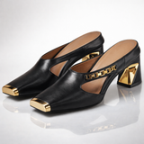 Ellis Gilded Block Heels | Women's Block Heel Sandals | Summer Party Shoes UK