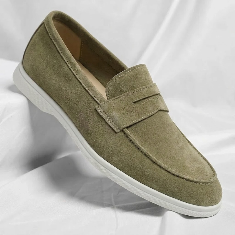 Bancroft Suede Penny Loafers | Men's Suede Loafers | Slip-On Smart Casual Driving Shoes UK
