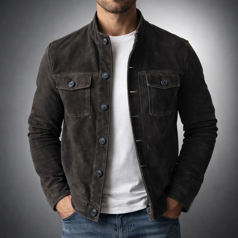 Marlon Suede Jacket | Men's Suede Leather Jacket | Smart Casual Premium Outerwear UK