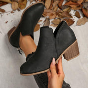 Roselyn Heeled Ankle Boots | Women's High Heels | Elegant Party Court Shoes UK
