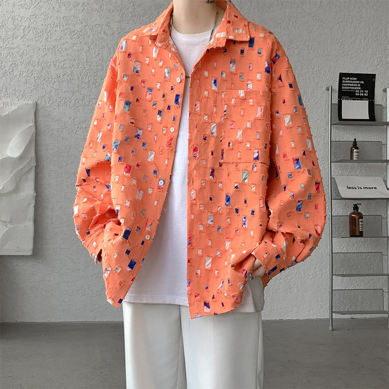 Mosaic Heavy Buttoned Jacket | Men's Heavy Buttoned Jacket | Structured Smart Casual Outerwear UK