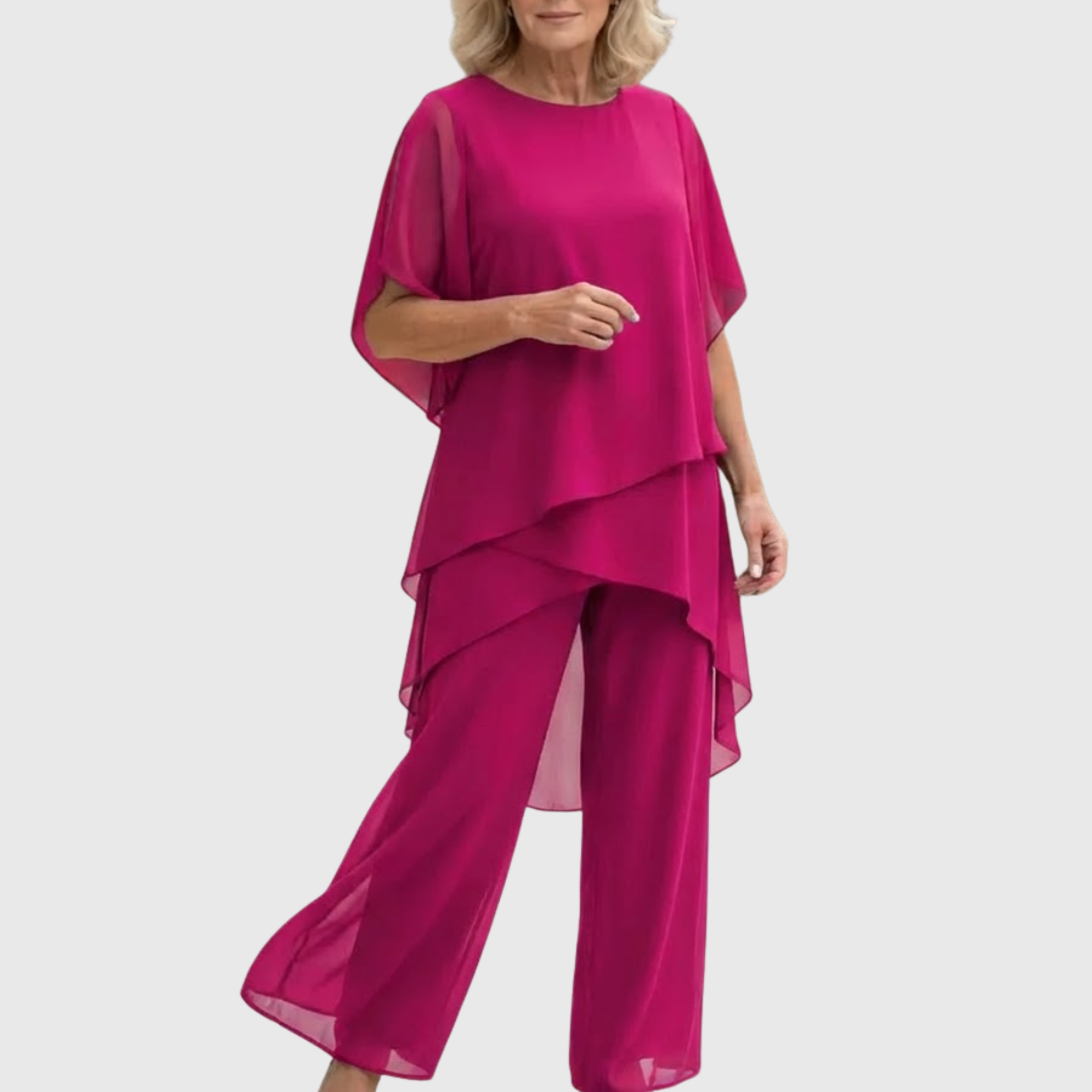 Dalston Draped Palazzo Co-ord | Women's Draped Palazzo Co-ord Set | Elegant Wide Leg Two-Piece UK