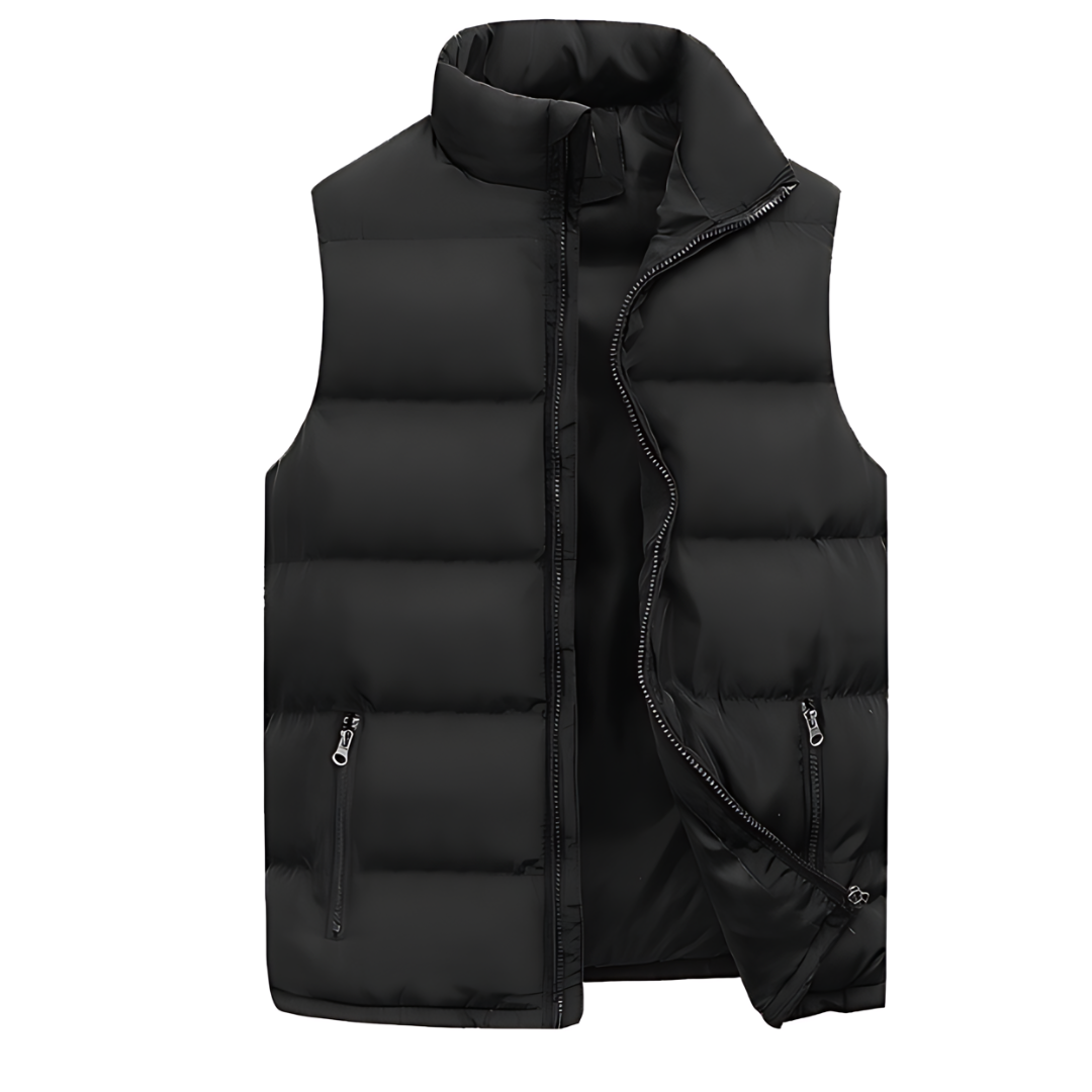 Men's Moritz Quilted Gilet Vest Sleeveless Bodywarmer | Lightweight Padded Autumn Winter Layering Black Blue Red