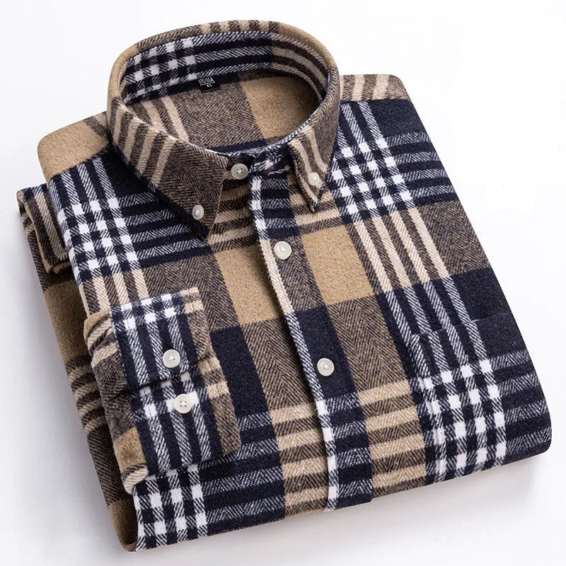 Fletcher Brushed Flannel Shirt | Men's Plaid Flannel Shirt | Smart Casual Checked Shirt UK