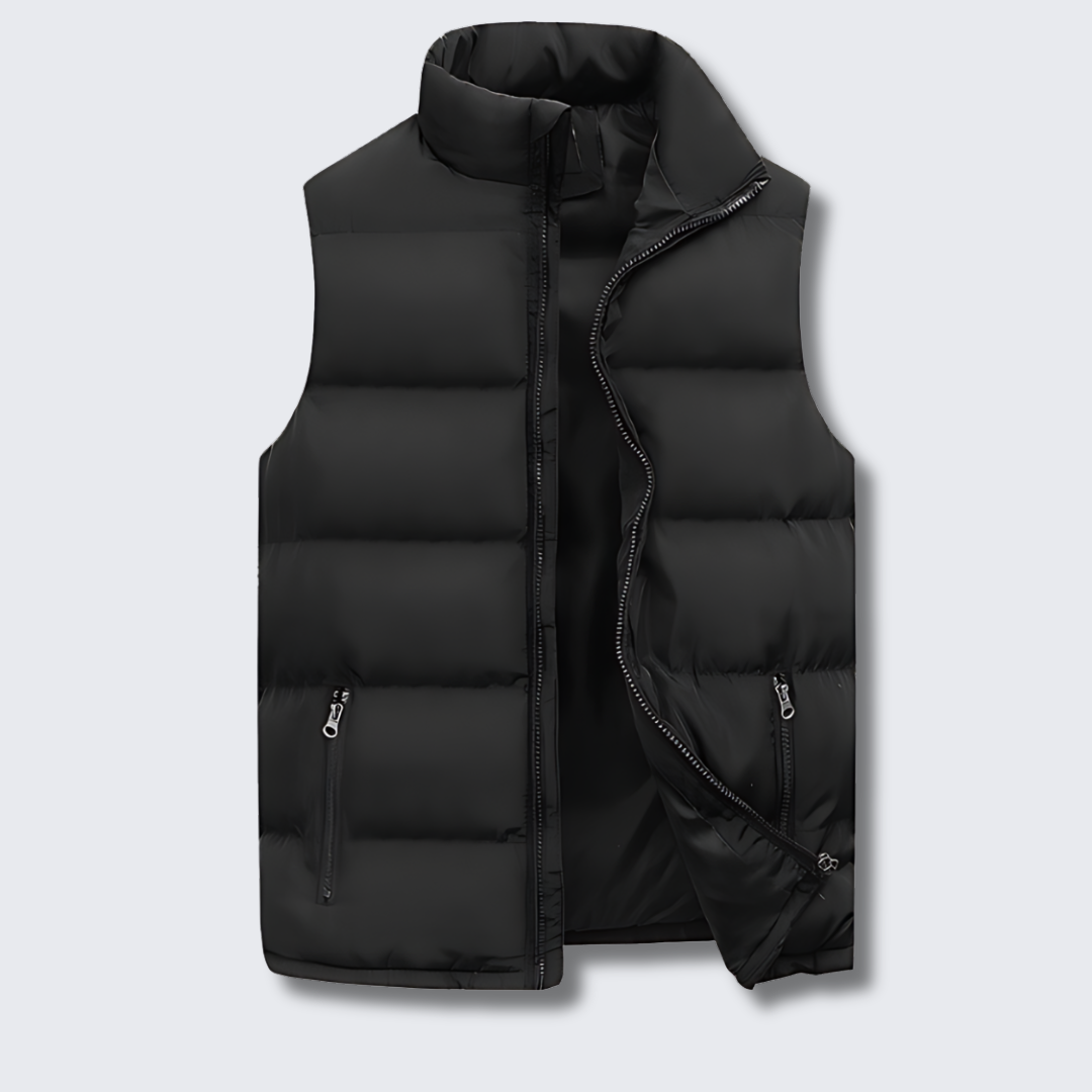 Men's Moritz Quilted Gilet Vest Sleeveless Bodywarmer | Lightweight Padded Autumn Winter Layering Black Blue Red