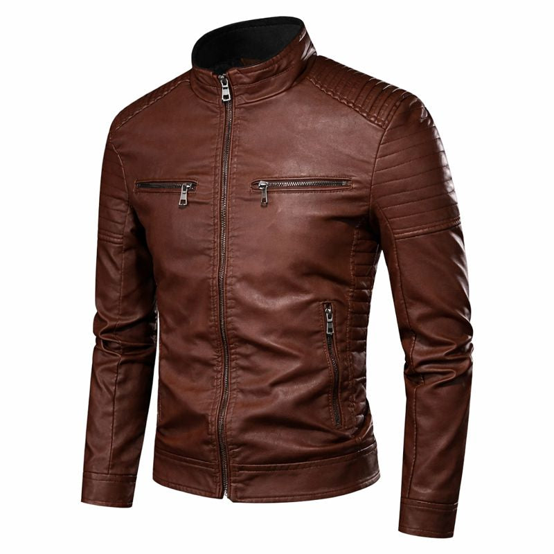 Felix Vintage Leather Jacket | Men's Vintage Leather Biker Jacket | Retro Moto Style UK