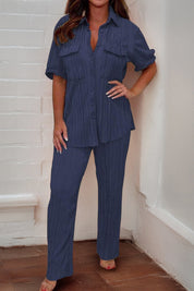 Camille Pleated Lounge Set | Women's Pleated Lounge Set | Elegant Two-Piece Casual Set UK