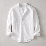 Dexter Henley Shirt | Men's Relaxed Casual Shirt | Smart Button-Down Everyday Top UK