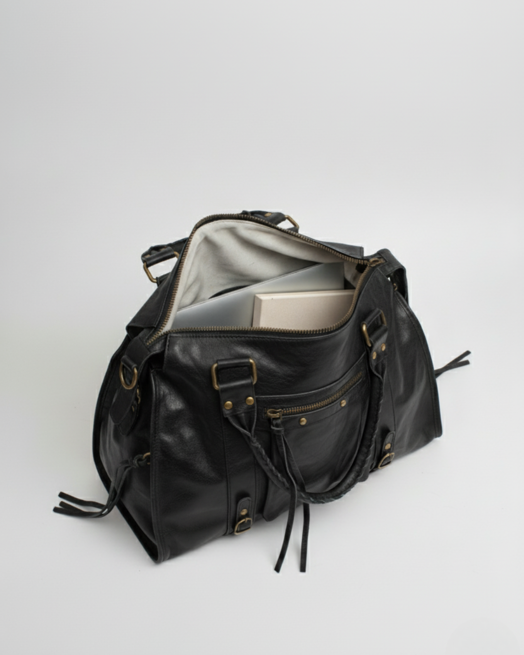 Talia Shoulder Bag | Women's Structured Shoulder Bag | Black Merlot