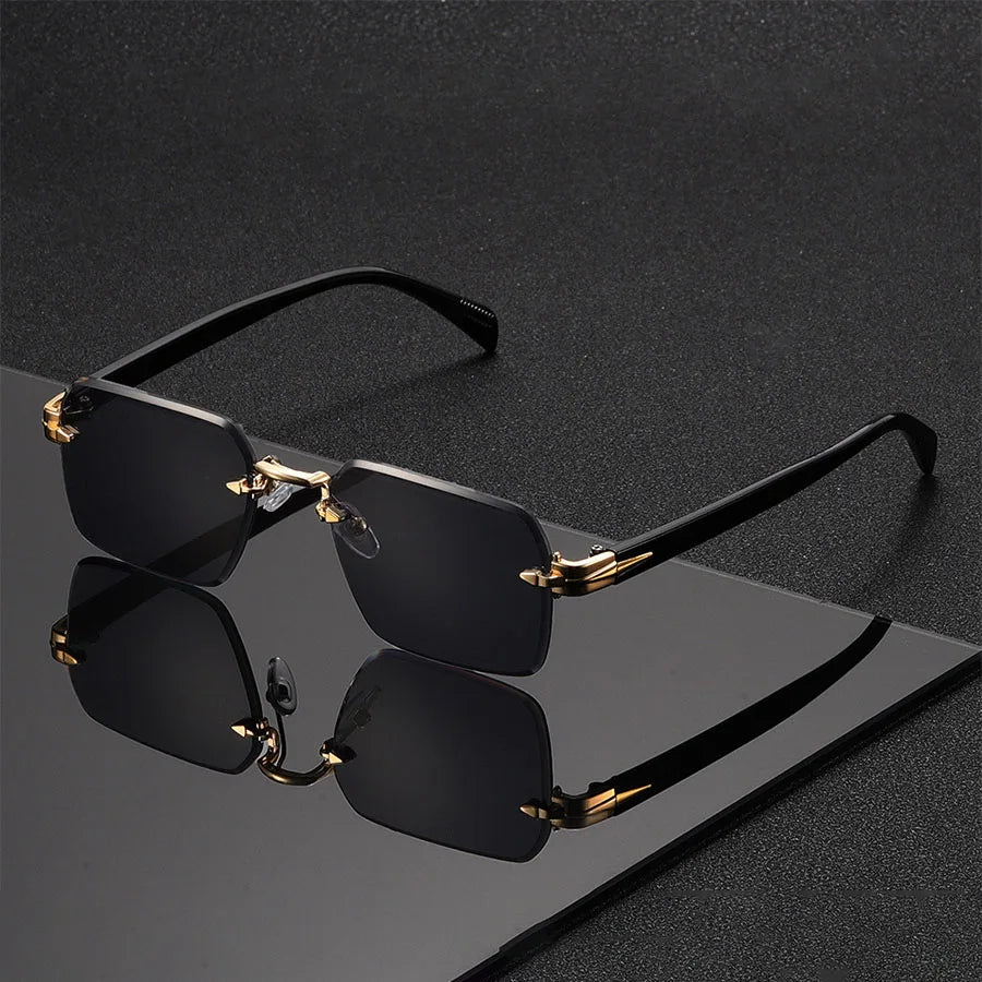 Quincy Rimless Sunglasses | Classic Sunglasses | UV400 Protection Fashion Shades UK