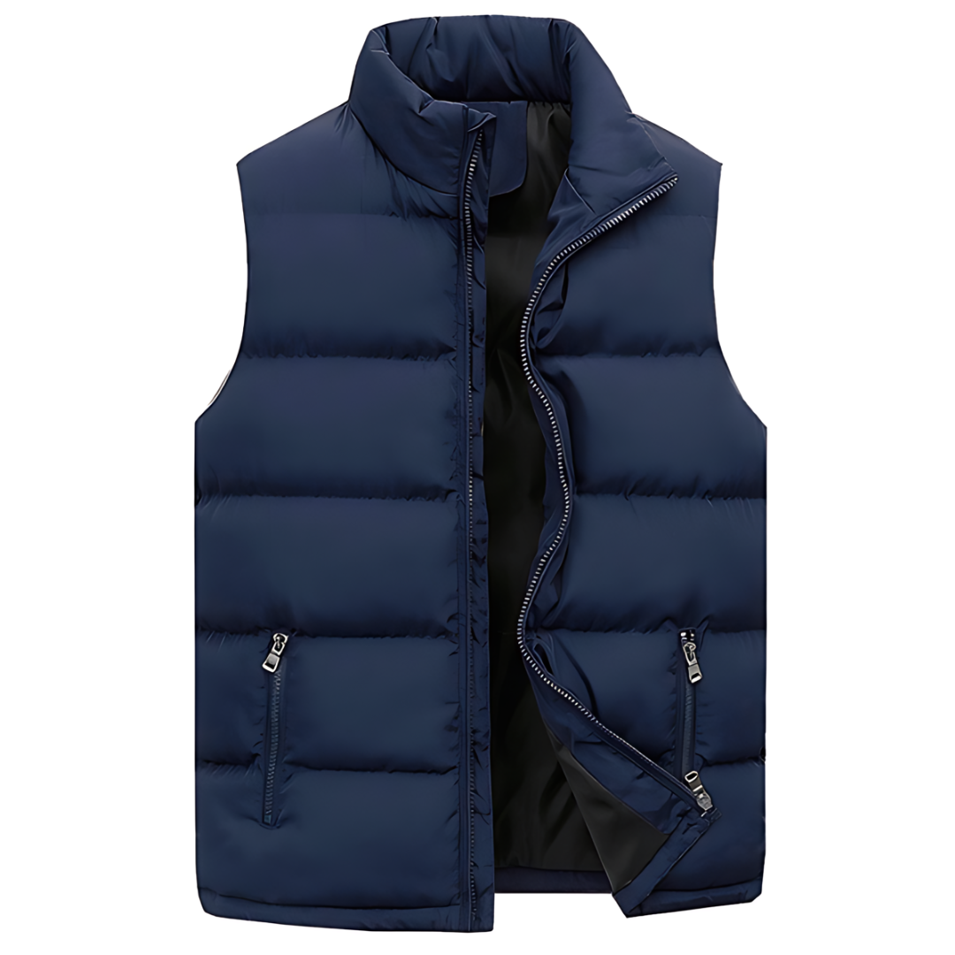 Men's Moritz Quilted Gilet Vest Sleeveless Bodywarmer | Lightweight Padded Autumn Winter Layering Black Blue Red