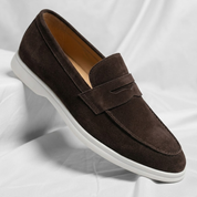 Bancroft Suede Penny Loafers | Men's Suede Loafers | Slip-On Smart Casual Driving Shoes UK