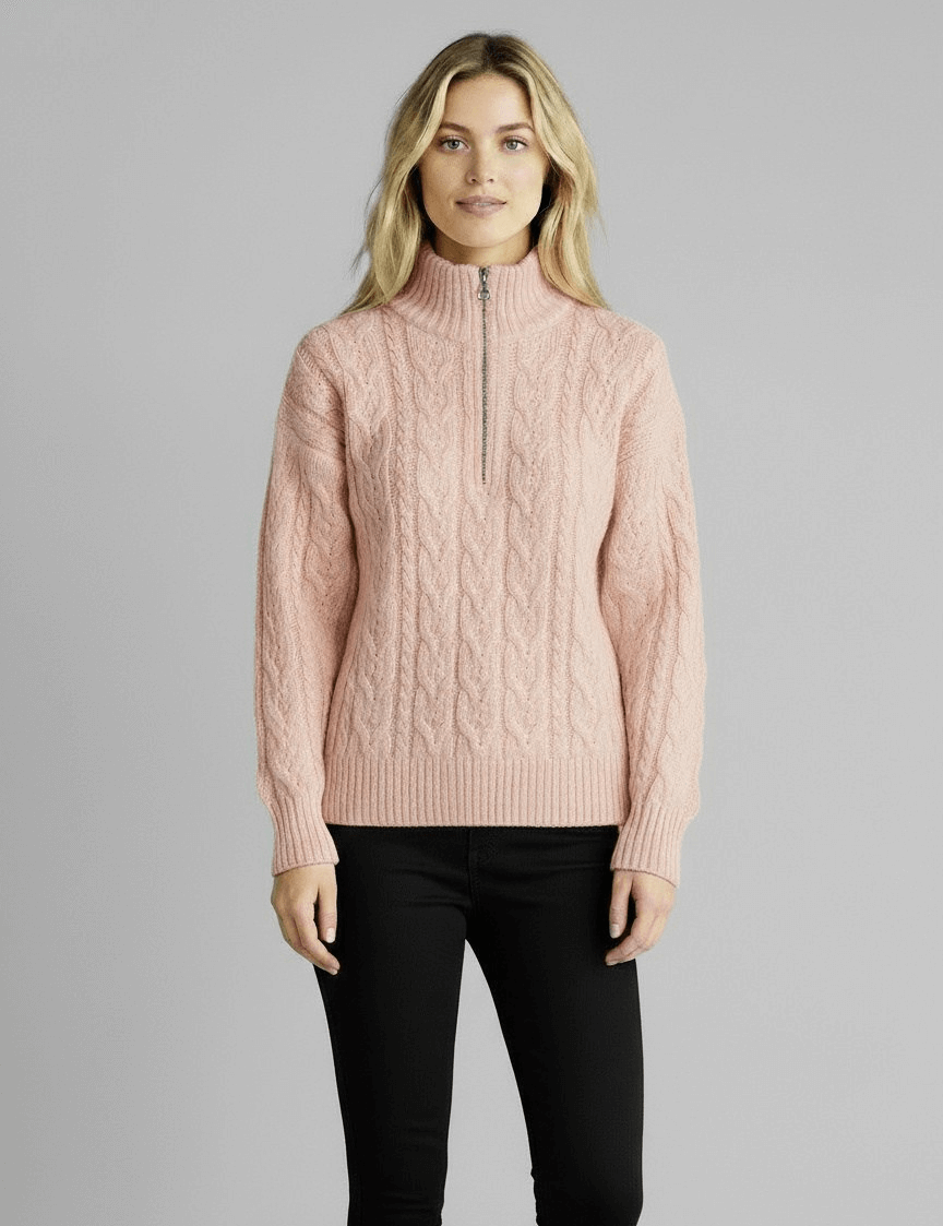 Amy Sweater with Zipper | Men's Premium Jumper | Warm Casual Knitwear UK