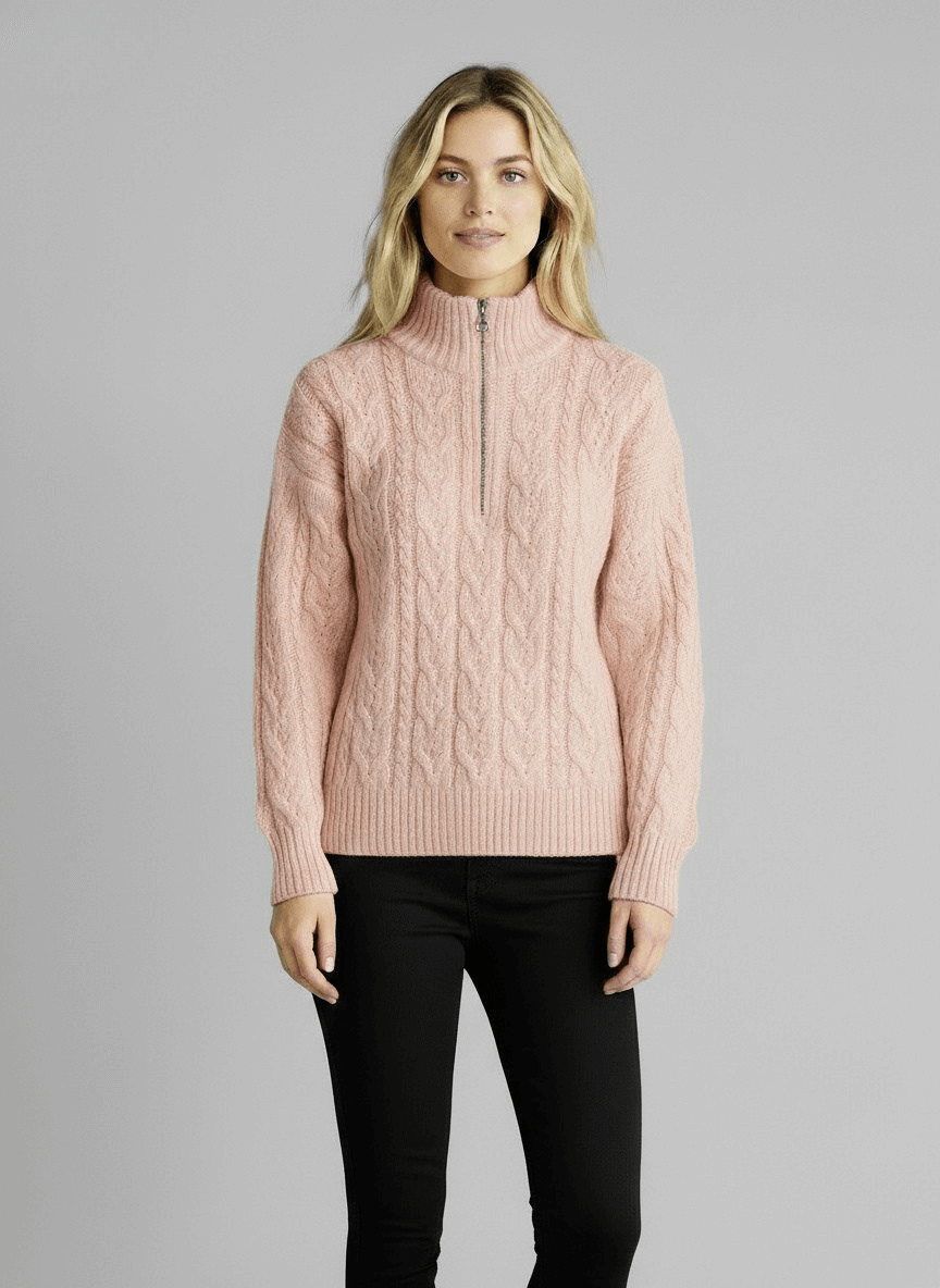 Amy Sweater with Zipper | Men's Premium Jumper | Warm Casual Knitwear UK