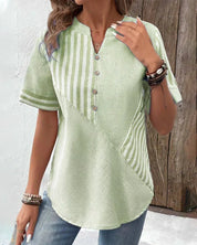 Anya Striped Blouse | Women's Striped Summer Blouse | Casual Relaxed Fit Top UK
