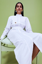 Hans Cotton Maxi Shirt Dress | Dress | Women Relaxed White