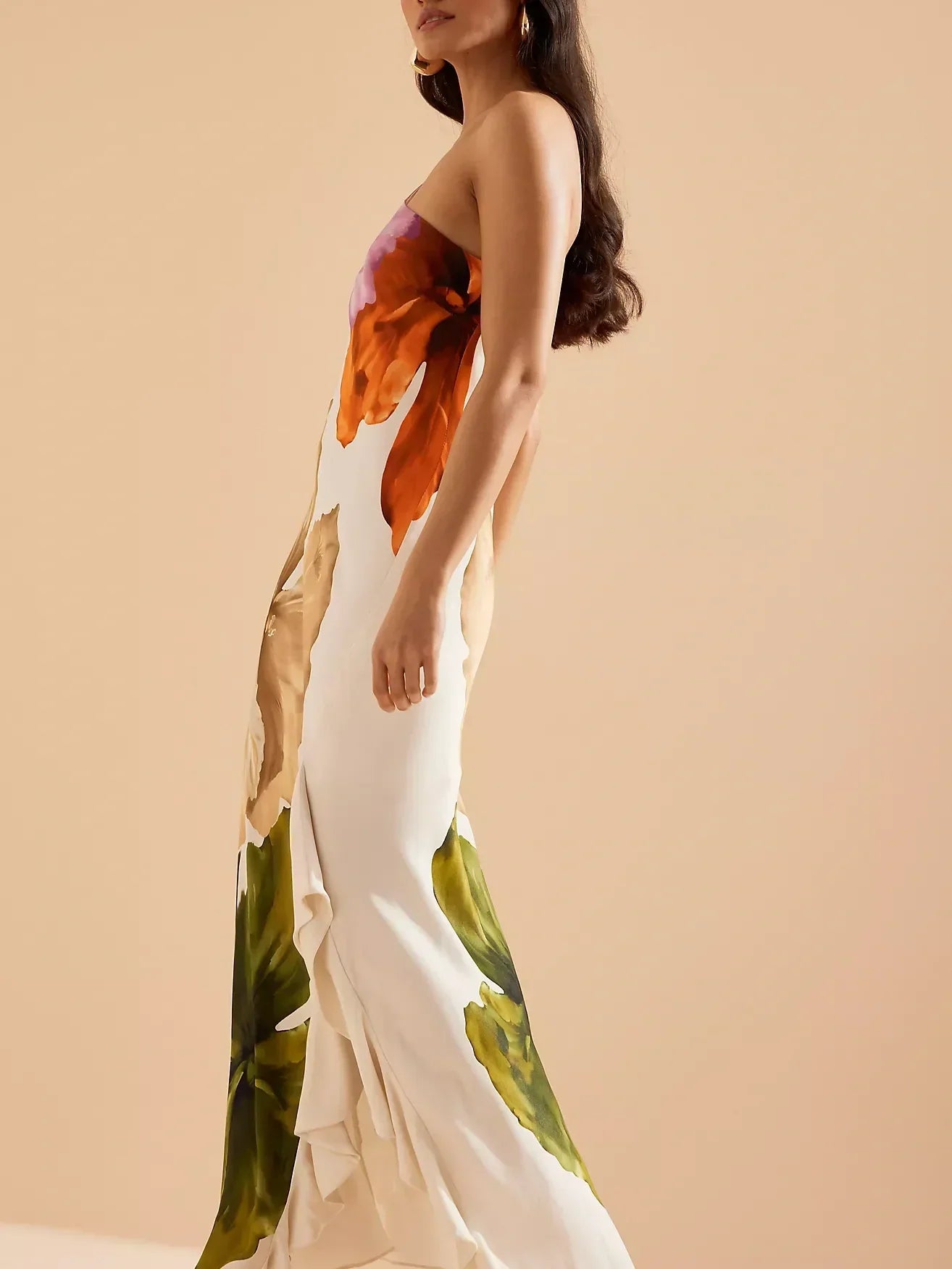 One-Shoulder Maxi Slip Dress | Women's Satin Slip Maxi Dress | Elegant Evening Long Dress UK