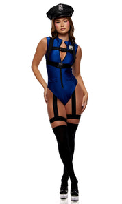 Serve Looks 5-Piece Police Halloween Costume Set – Sexy Officer Party Fancy Dress Women