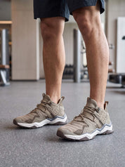 Geometric Training Shoes with Angular Support Cage | Trainers | Unisex Khaki