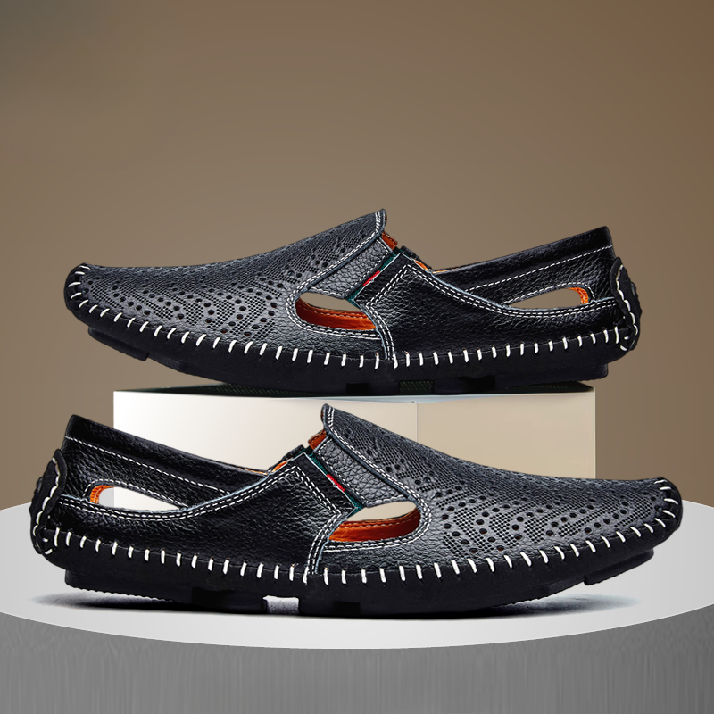 Dante Leather Sandals | Men's Leather Sandals | Classic Summer Open-Toe Shoes UK