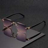 Quincy Rimless Sunglasses | Classic Sunglasses | UV400 Protection Fashion Shades UK