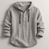 Rex Hooded Linen Shirt | Men's Linen Summer Shirt | Breathable Holiday Casual Top UK