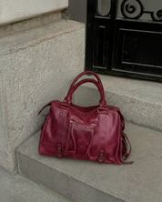 Talia Shoulder Bag | Women's Structured Shoulder Bag | Black Merlot