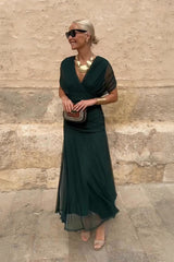 Fenwick Draped Evening Dress | Women's Elegant Evening Dress | Formal Occasion Dress UK