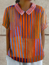 Nina Striped Shirt | Women's Striped Casual Top | Relaxed Fit Summer Tee UK