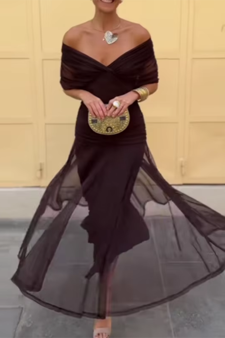 Fenwick Draped Evening Dress | Women's Elegant Evening Dress | Formal Occasion Dress UK