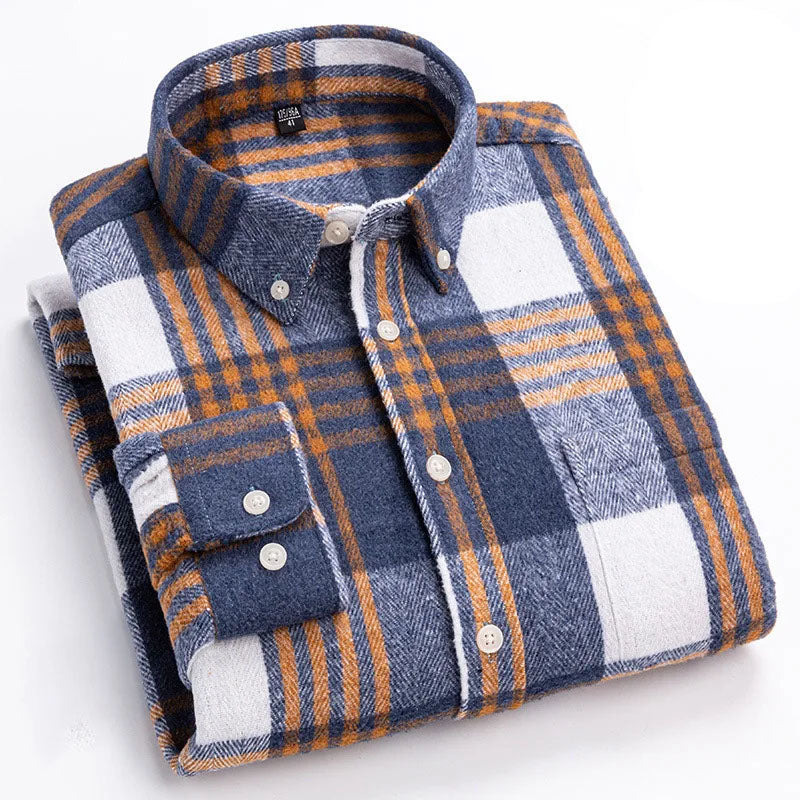 Fletcher Brushed Flannel Shirt | Men's Plaid Flannel Shirt | Smart Casual Checked Shirt UK