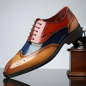 Rhodes Vintage Wingtip Brogues | Men's Leather Brogues | Classic Wingtip Oxford Smart Shoes UK