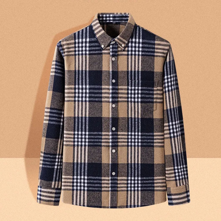 Fletcher Brushed Flannel Shirt | Men's Plaid Flannel Shirt | Smart Casual Checked Shirt UK
