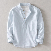 Dexter Henley Shirt | Men's Relaxed Casual Shirt | Smart Button-Down Everyday Top UK
