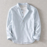 Dexter Henley Shirt | Men's Relaxed Casual Shirt | Smart Button-Down Everyday Top UK