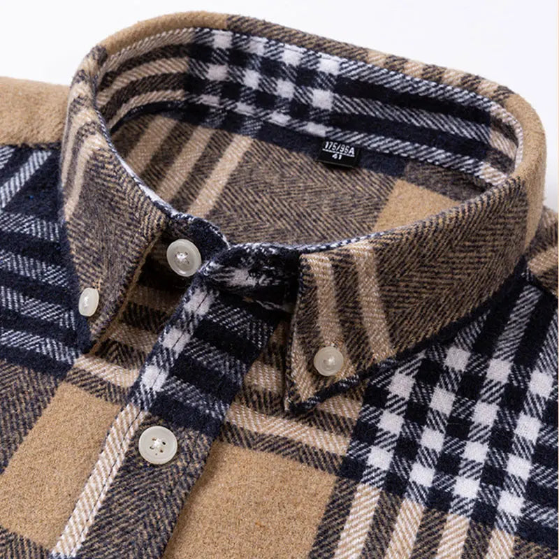 Fletcher Brushed Flannel Shirt | Men's Plaid Flannel Shirt | Smart Casual Checked Shirt UK