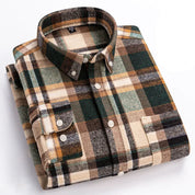 Fletcher Brushed Flannel Shirt | Men's Plaid Flannel Shirt | Smart Casual Checked Shirt UK