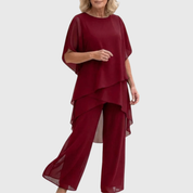 Dalston Draped Palazzo Co-ord | Women's Draped Palazzo Co-ord Set | Elegant Wide Leg Two-Piece UK