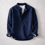 Dexter Henley Shirt | Men's Relaxed Casual Shirt | Smart Button-Down Everyday Top UK