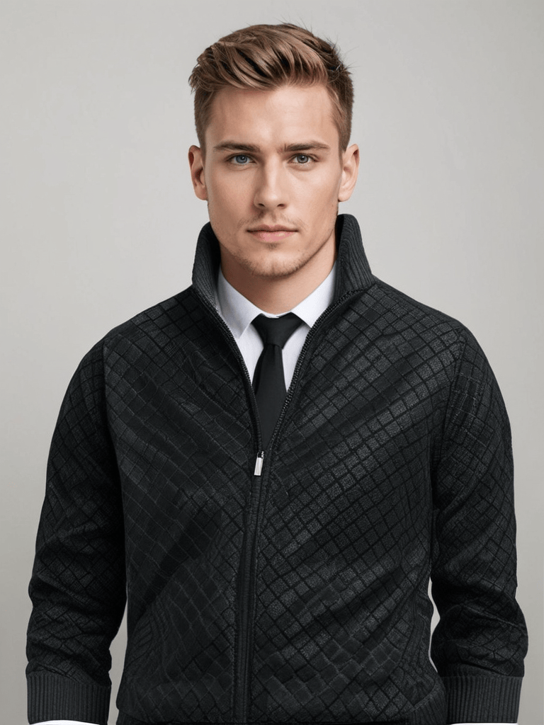 Montem Zip-Up Sweater | Men's Quarter-Zip Knit Jumper | Smart Casual Knitwear UK