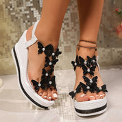 Alina Butterfly Wedge Sandals | Women's Platform Wedge Sandals | Comfortable Wedge Heels UK