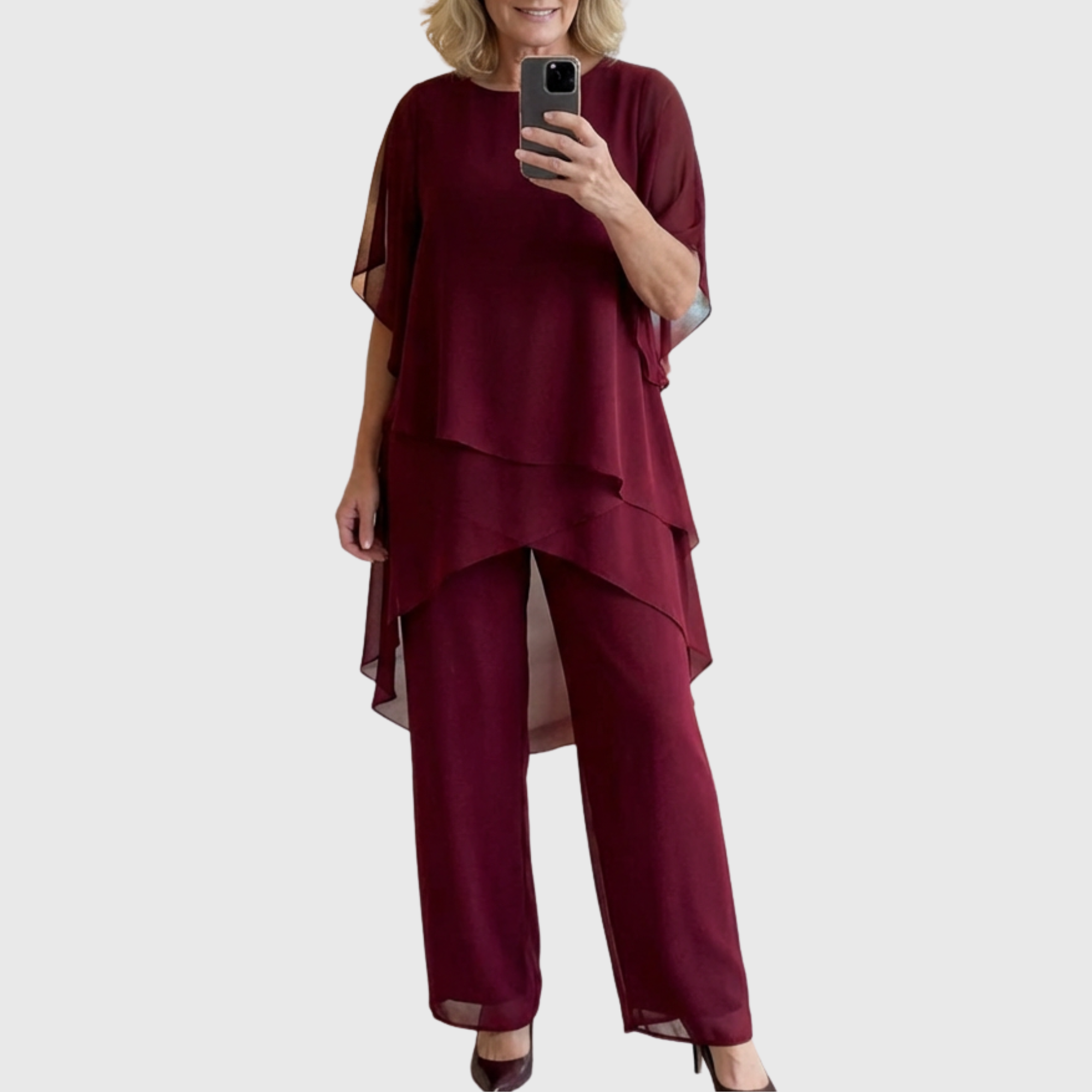Dalston Draped Palazzo Co-ord | Women's Draped Palazzo Co-ord Set | Elegant Wide Leg Two-Piece UK