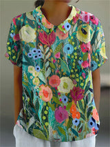 Daisy Floral Shirt | Women's Floral Print Blouse | Lightweight Casual Summer Top UK