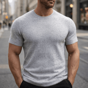 Cassian Cashmere Tee | Men's Luxury Cashmere T-Shirt | Premium Soft Casual Top UK