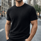 Cassian Cashmere Tee | Men's Luxury Cashmere T-Shirt | Premium Soft Casual Top UK
