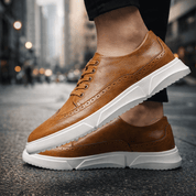 Harrington Brogue Leather Trainers | Men's Leather Brogues | Classic Wingtip Oxford Smart Shoes UK