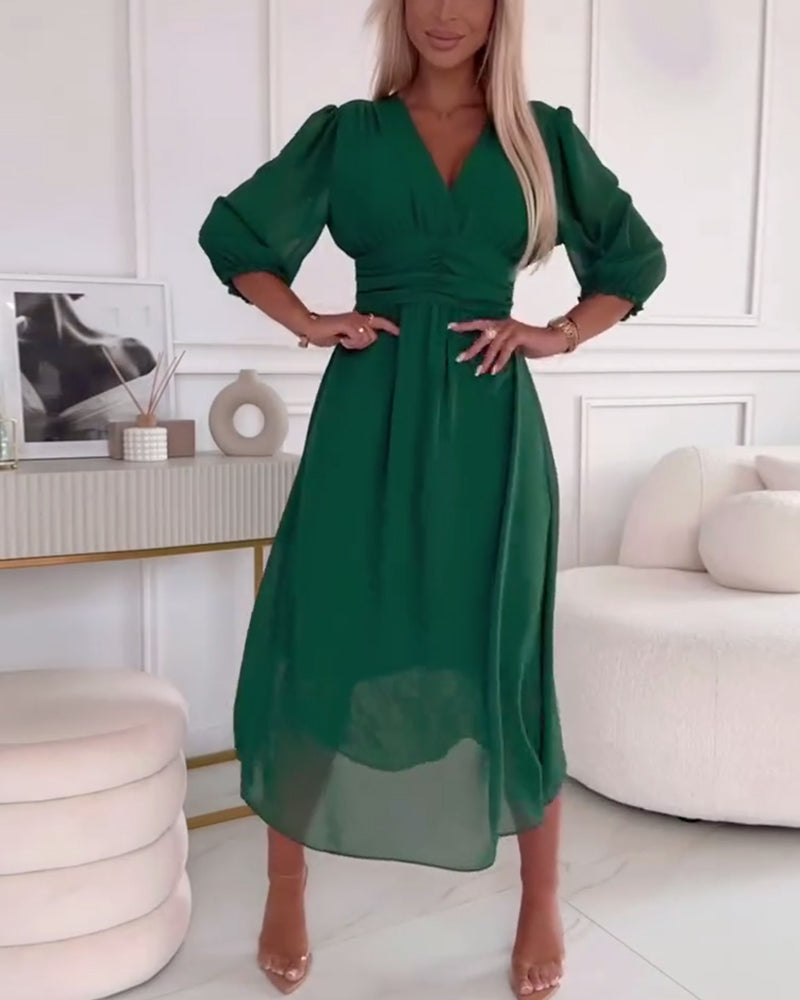 Mira Waisted Midi Dress | Women's Waisted Midi Dress | Elegant Fitted Occasion Dress UK