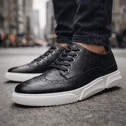 Harrington Brogue Leather Trainers | Men's Leather Brogues | Classic Wingtip Oxford Smart Shoes UK